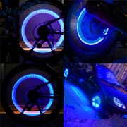 B0021 Tire Flash Light Tyre Wheel LED Valve Cap Stem Light Car 2 LED wheels